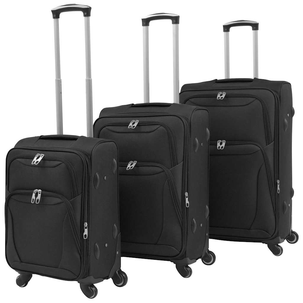 3-tlg. Reisekoffer Set | Trolley | Reisegepäck | Weichgepäck | Rollkoffer-Set