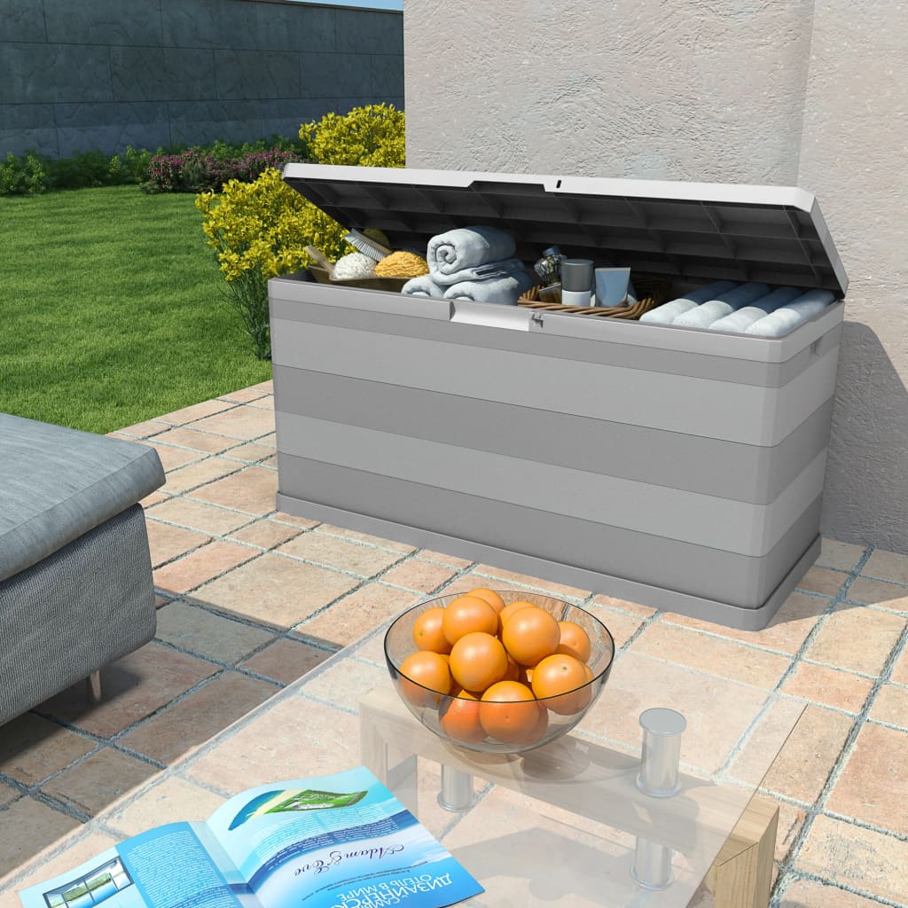 Gartenbox Grau 117×45×56 Cm