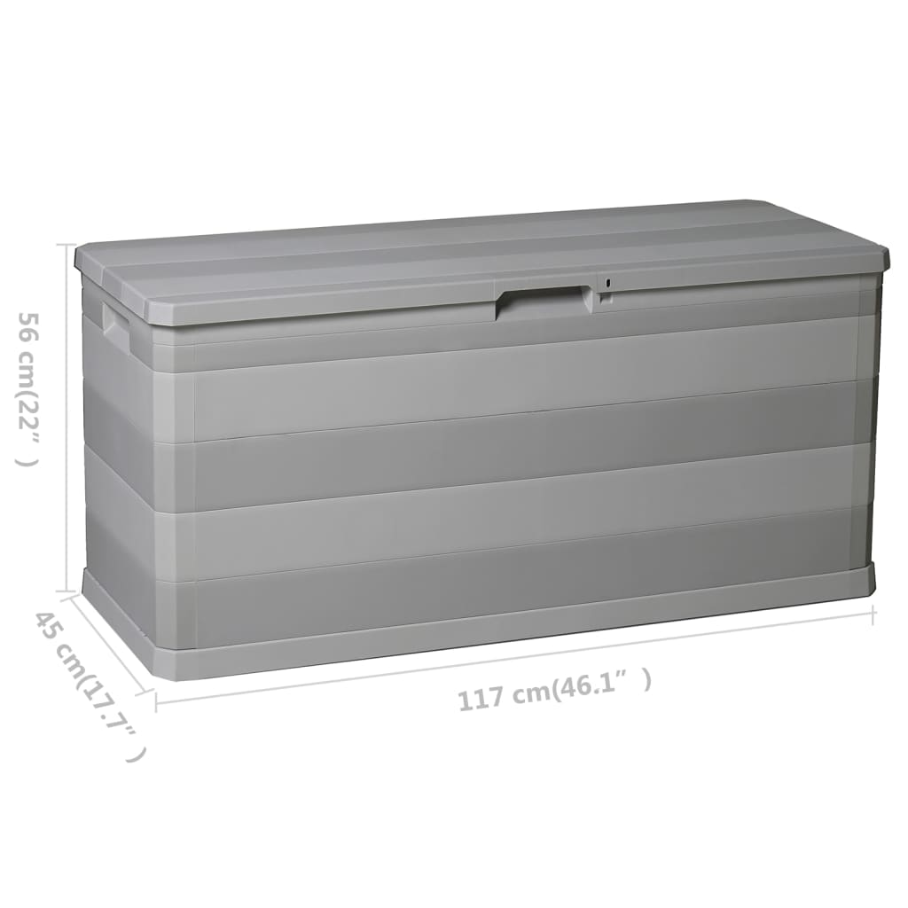 Gartenbox Grau 117×45×56 Cm