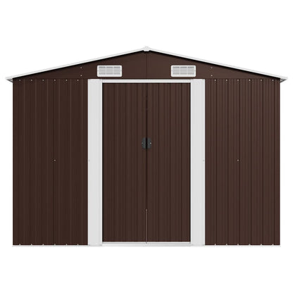 Gerätehaus 257x580x181 cm Metall Braun
