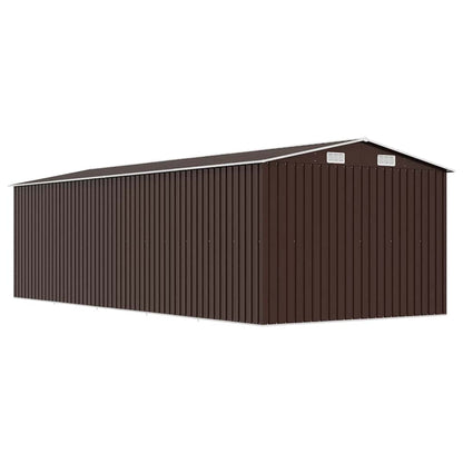 Gerätehaus 257x580x181 cm Metall Braun