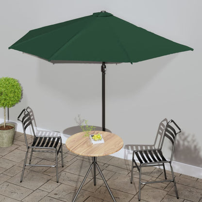 Balkon-Sonnenschirm Alu-Mast Bordeaux 300X155X223Cm Halbrund