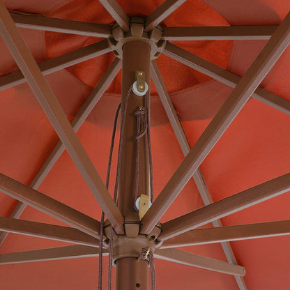 Sonnenschirm mit Holzmast 350 cm Sandweiß