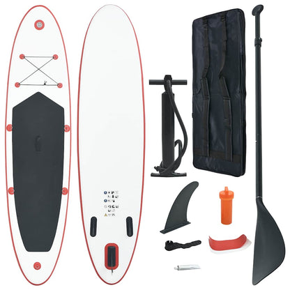 Aufblasbares Stand Up Paddle Board Set Grün und Weiß