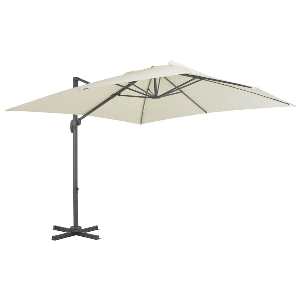 Ampelschirm Mit Aluminiummast 400 X 300 Cm Sand