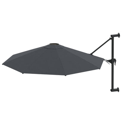 Sonnenschirm zur Wandmontage mit Metall-Mast 300 cm Sandweiß