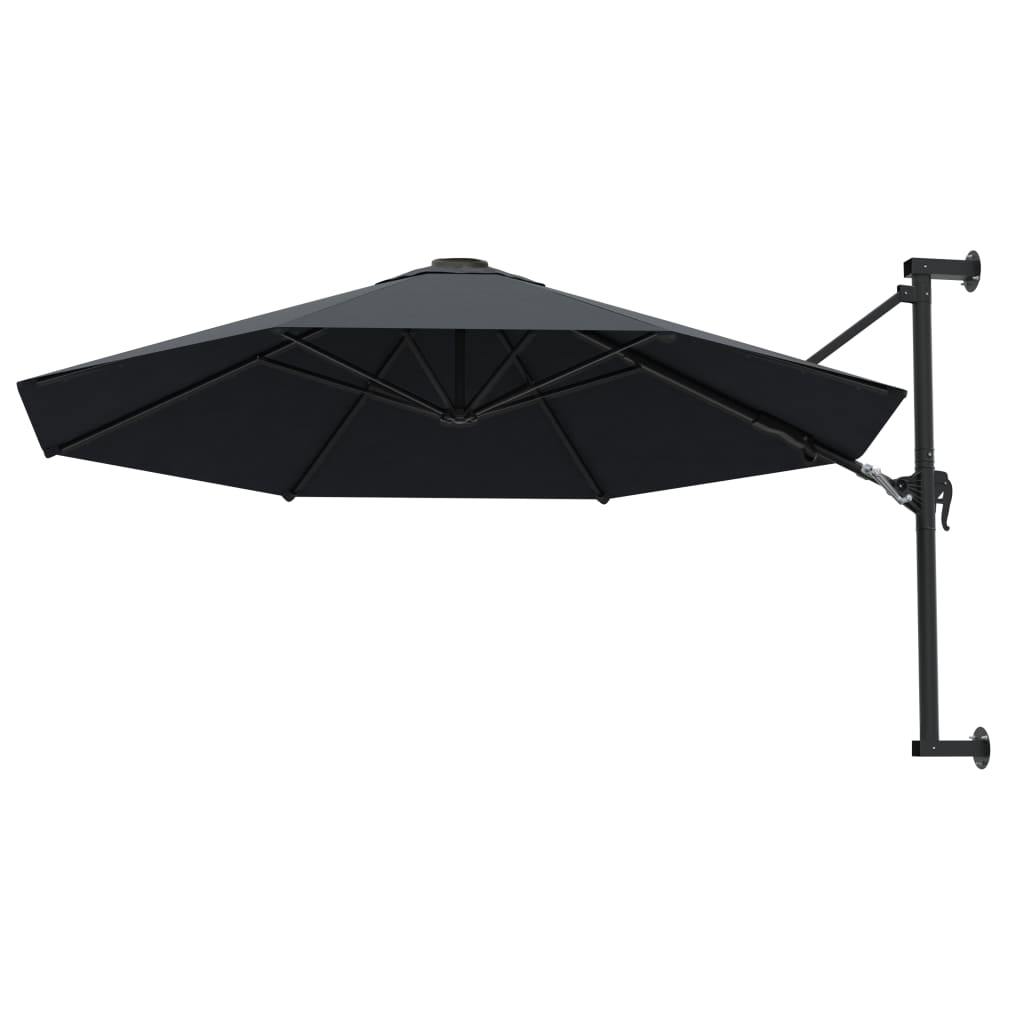 Sonnenschirm zur Wandmontage mit Metall-Mast 300 cm Sandweiß