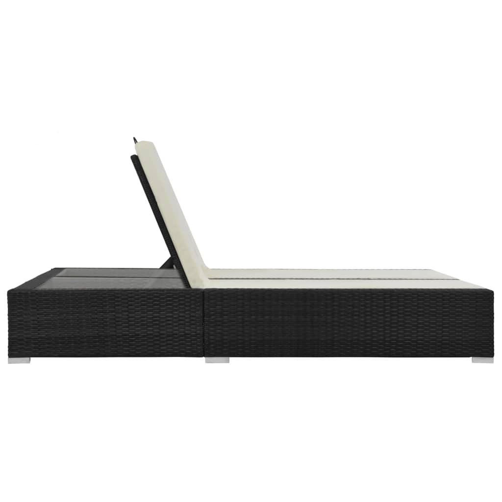 Doppel-Sonnenliege Poly Rattan