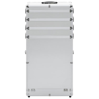 Kosmetikkoffer Aluminium Silbern