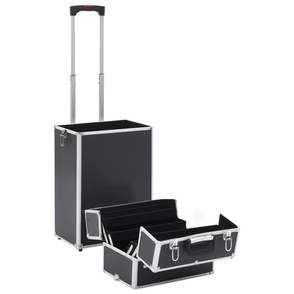 Kosmetikkoffer Aluminium Schwarz