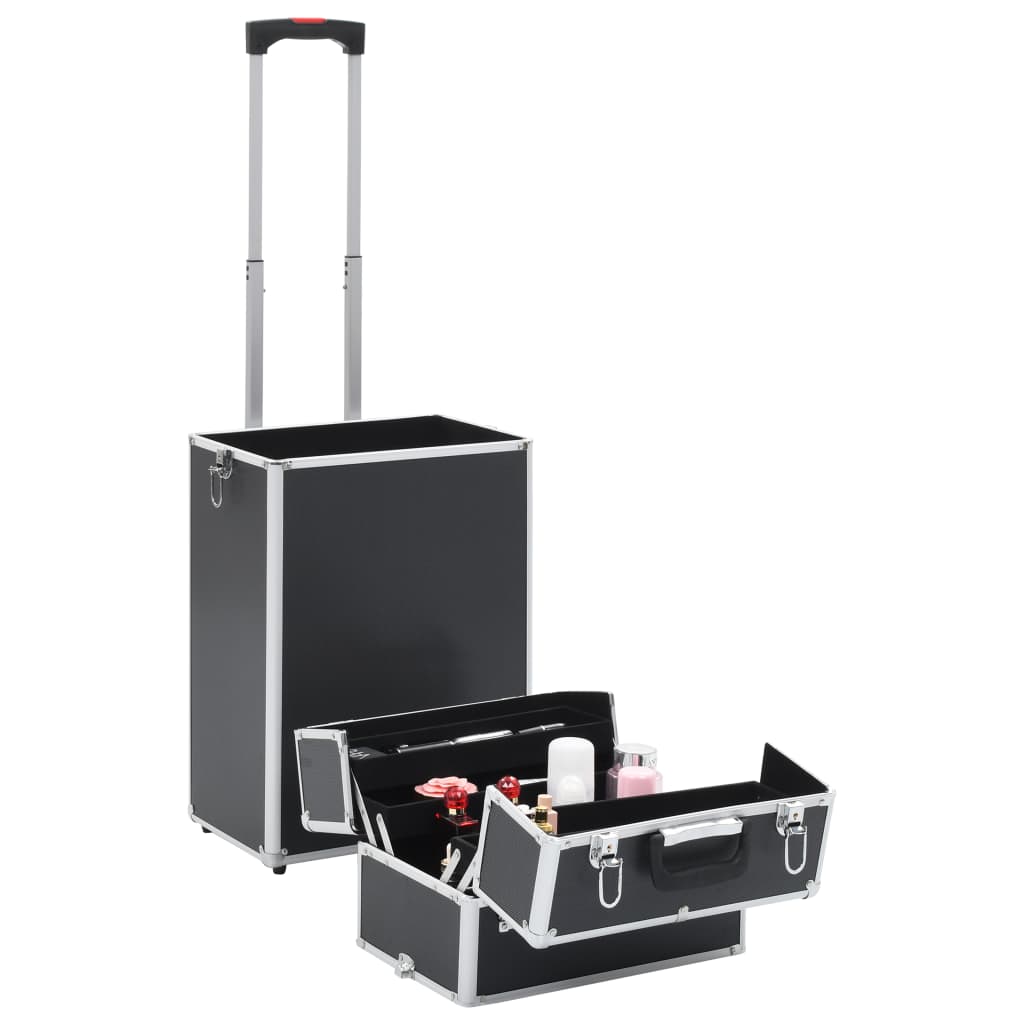 Kosmetikkoffer Aluminium Schwarz