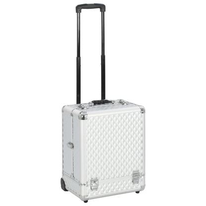 Kosmetik-Trolley 35×29×45 cm Silbern Aluminium
