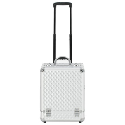 Kosmetik-Trolley 35×29×45 cm Silbern Aluminium