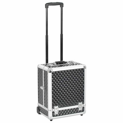 Kosmetik-Trolley 35×29×45 cm Silbern Aluminium