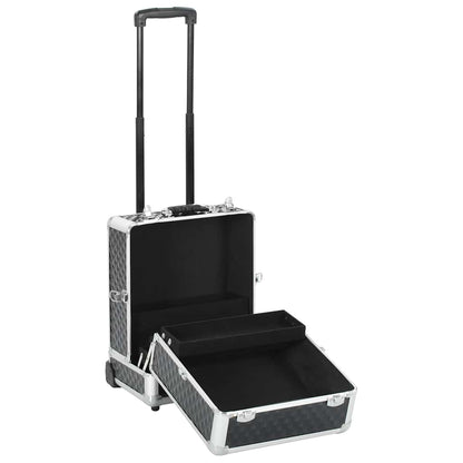 Kosmetik-Trolley 35×29×45 cm Silbern Aluminium