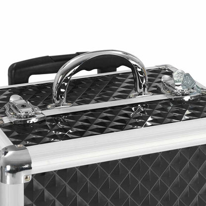 Kosmetik-Trolley 35×29×45 cm Silbern Aluminium