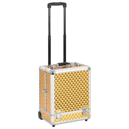Kosmetik-Trolley 35×29×45 cm Silbern Aluminium