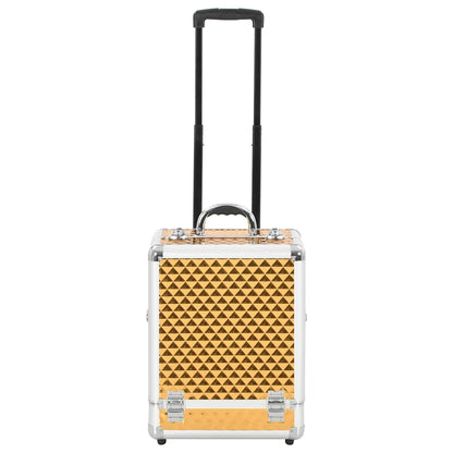 Kosmetik-Trolley 35×29×45 cm Silbern Aluminium