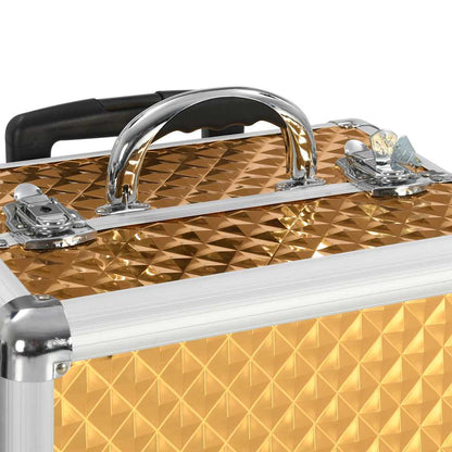 Kosmetik-Trolley 35×29×45 cm Silbern Aluminium
