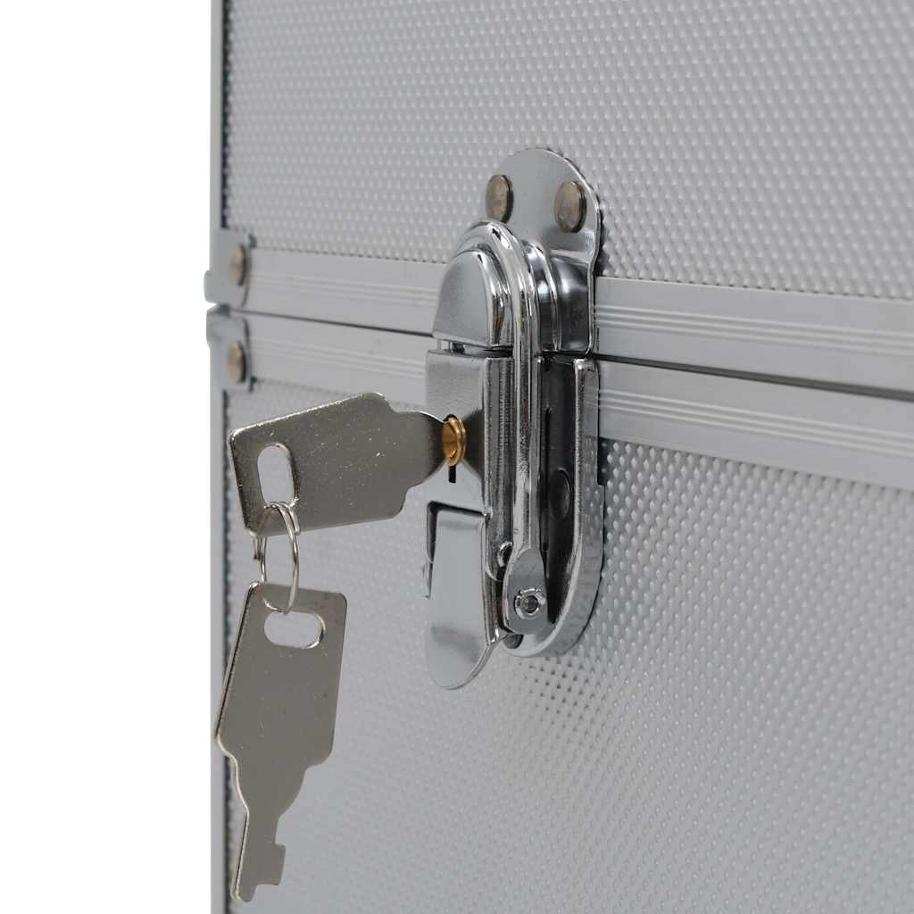 Kosmetikkoffer 37x24x35 cm Silbern Aluminium