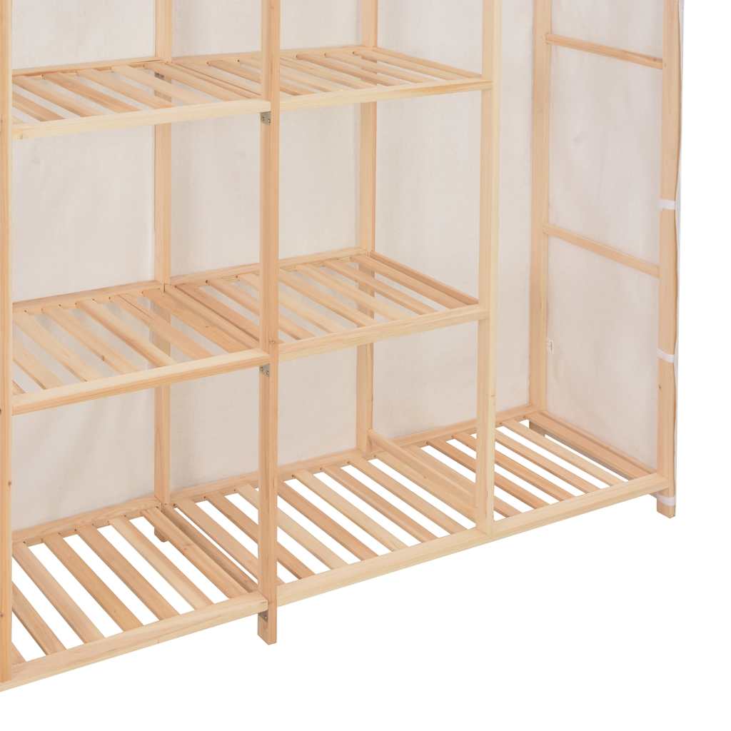 Kleiderschrank Grau 173 x 40 x 170 cm Stoff