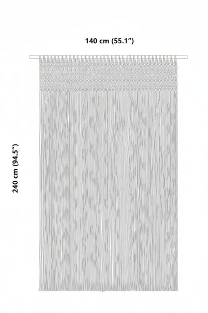 Makramee Vorhang 140×240 cm Baumwolle