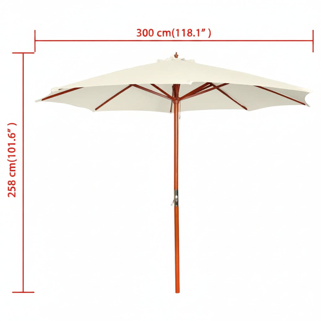 Sonnenschirm 300X258 Cm Sandweiß