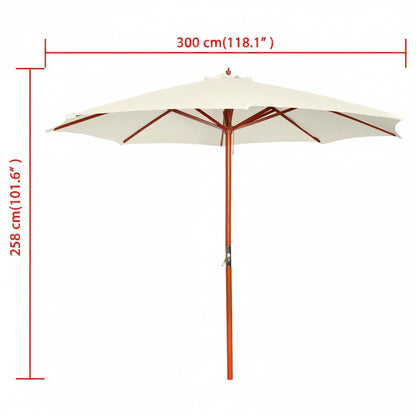 Sonnenschirm 300X258 Cm Sandweiß