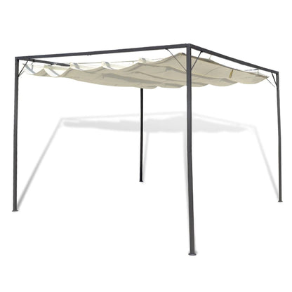 Gartenpavillon mit ausziehbarem Dach 3×3 m Anthrazit