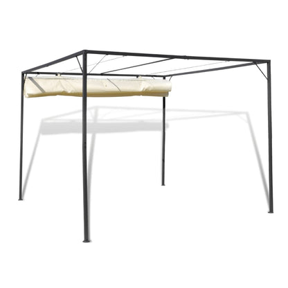 Gartenpavillon mit ausziehbarem Dach 3×3 m Anthrazit