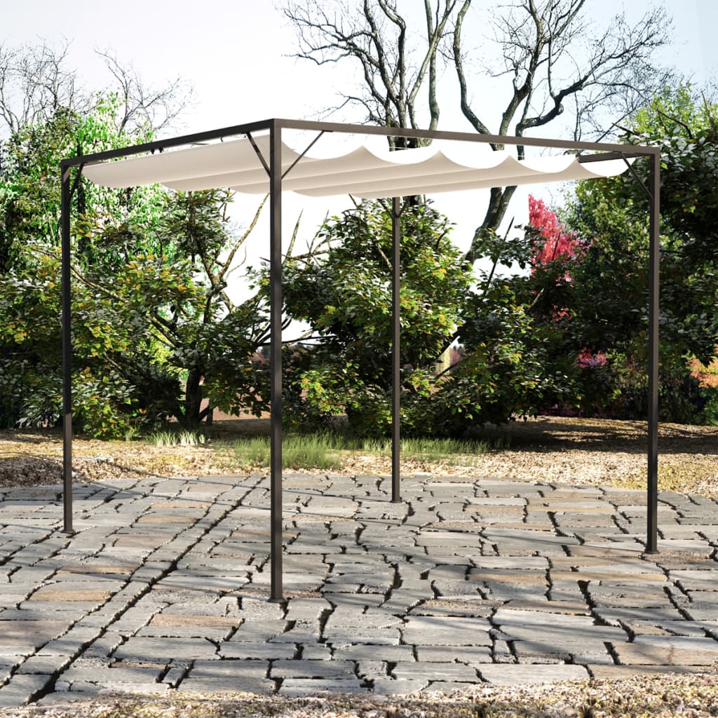 Gartenpavillon mit ausziehbarem Dach 3×3 m Anthrazit