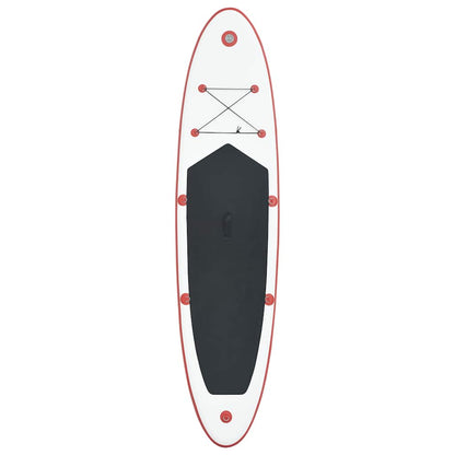 Stand Up Paddle Board SUP Aufblasbar Rot und Weiß
