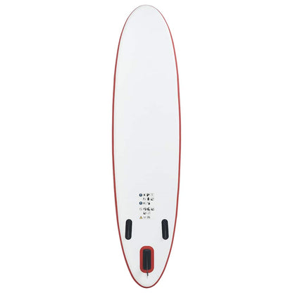 Stand Up Paddle Board SUP Aufblasbar Rot und Weiß