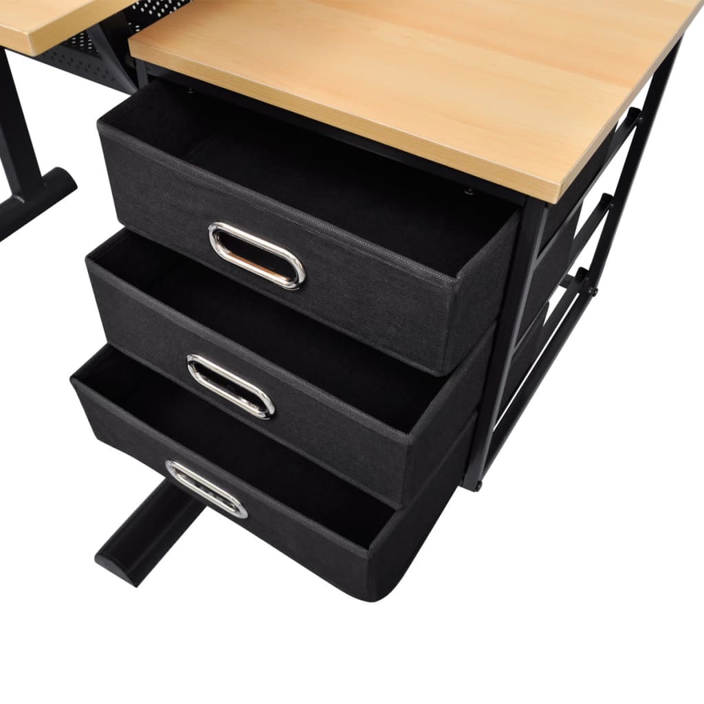 Zeichentisch Mit Neigbarer Tischplatte 3 Schubladen Und Hocker