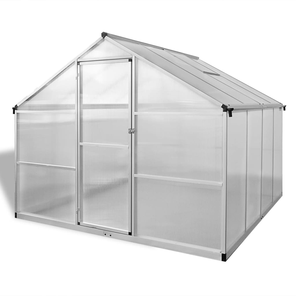 Gewächshaus mit Fundament Verstärkt Aluminium 4,6 m²