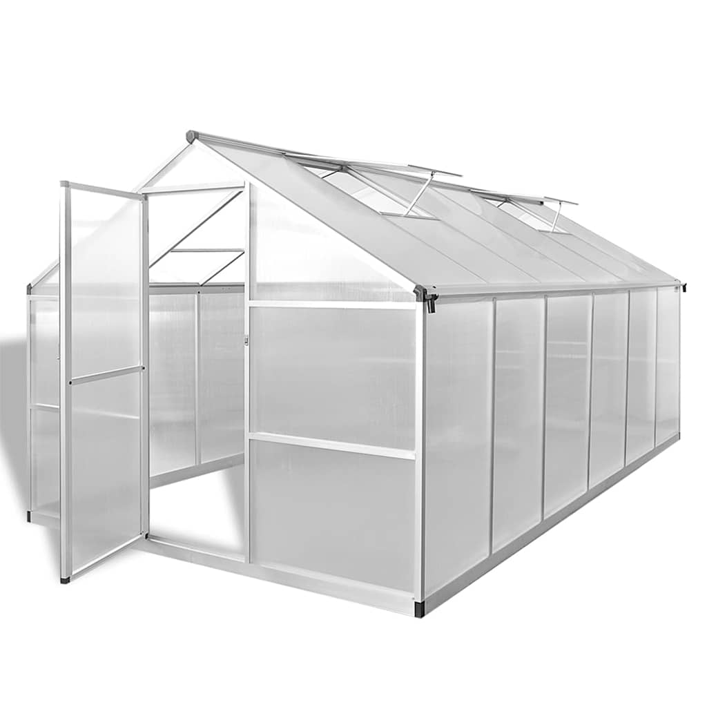 Gewächshaus mit Fundament Verstärkt Aluminium 4,6 m²