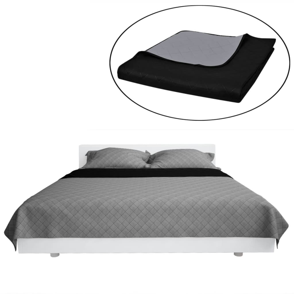 Zweiseitige Tagesdecke | Bettdecke | Steppdecke | Schlafdecke | 170 x 210 cm