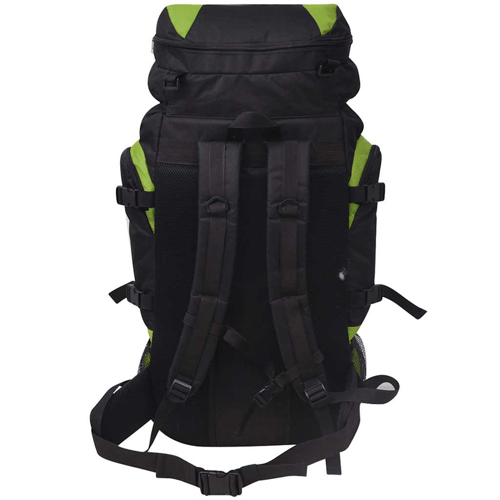 Wanderrucksack XXL 75 L Schwarz und Grün