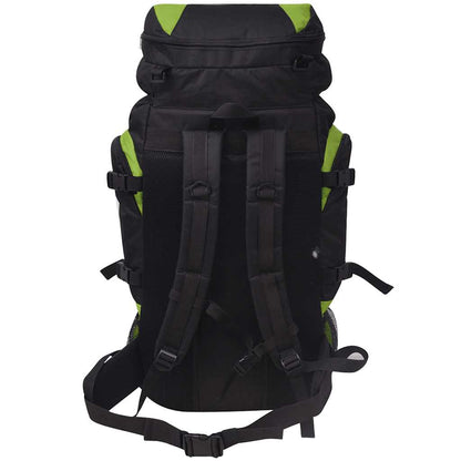 Wanderrucksack XXL 75 L Schwarz und Grün