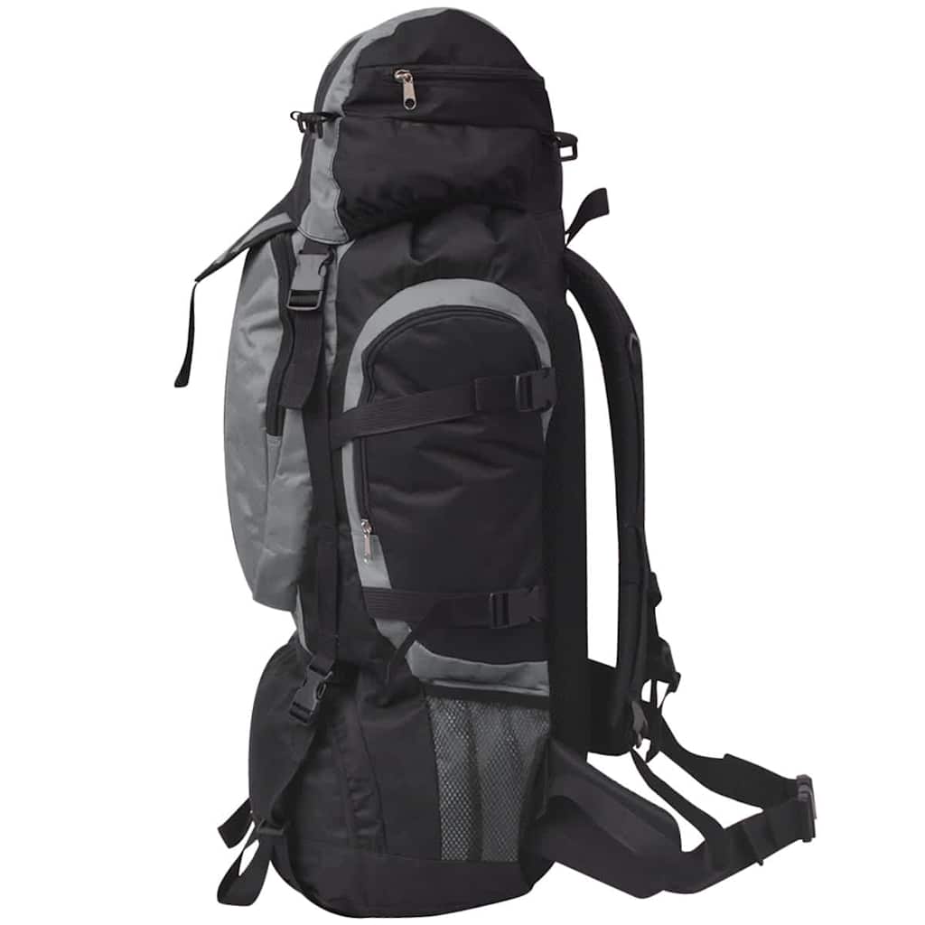 Wanderrucksack XXL 75 L Schwarz und Grün