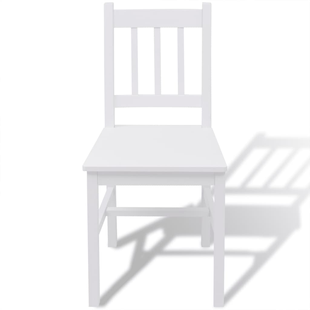 Siebenteiliges Esstisch-Set Pinienholz