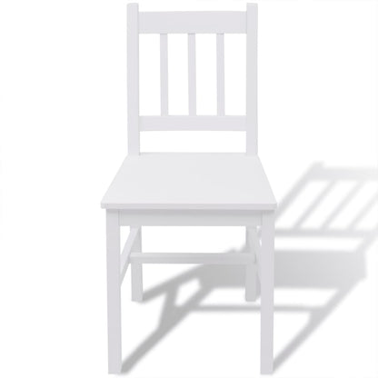 Siebenteiliges Esstisch-Set Pinienholz