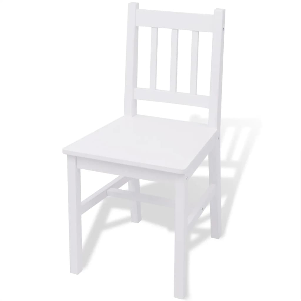 Siebenteiliges Esstisch-Set Pinienholz