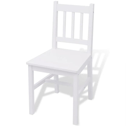 Siebenteiliges Esstisch-Set Pinienholz