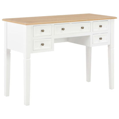 Schreibtisch Weiß 109,5 X 45 X 77,5 Cm Holz