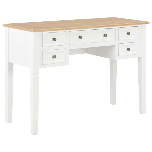 Schreibtisch Weiß 109,5 X 45 X 77,5 Cm Holz