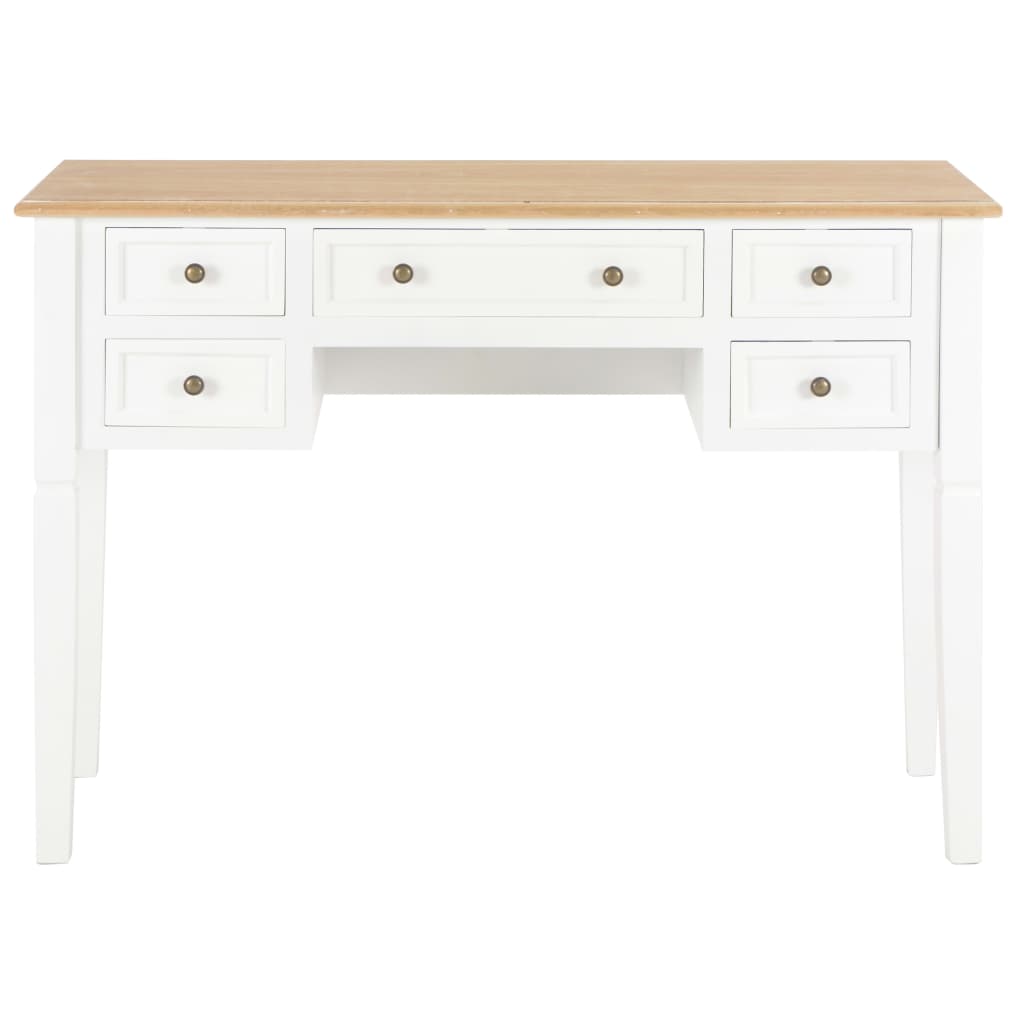 Schreibtisch Weiß 109,5 X 45 X 77,5 Cm Holz