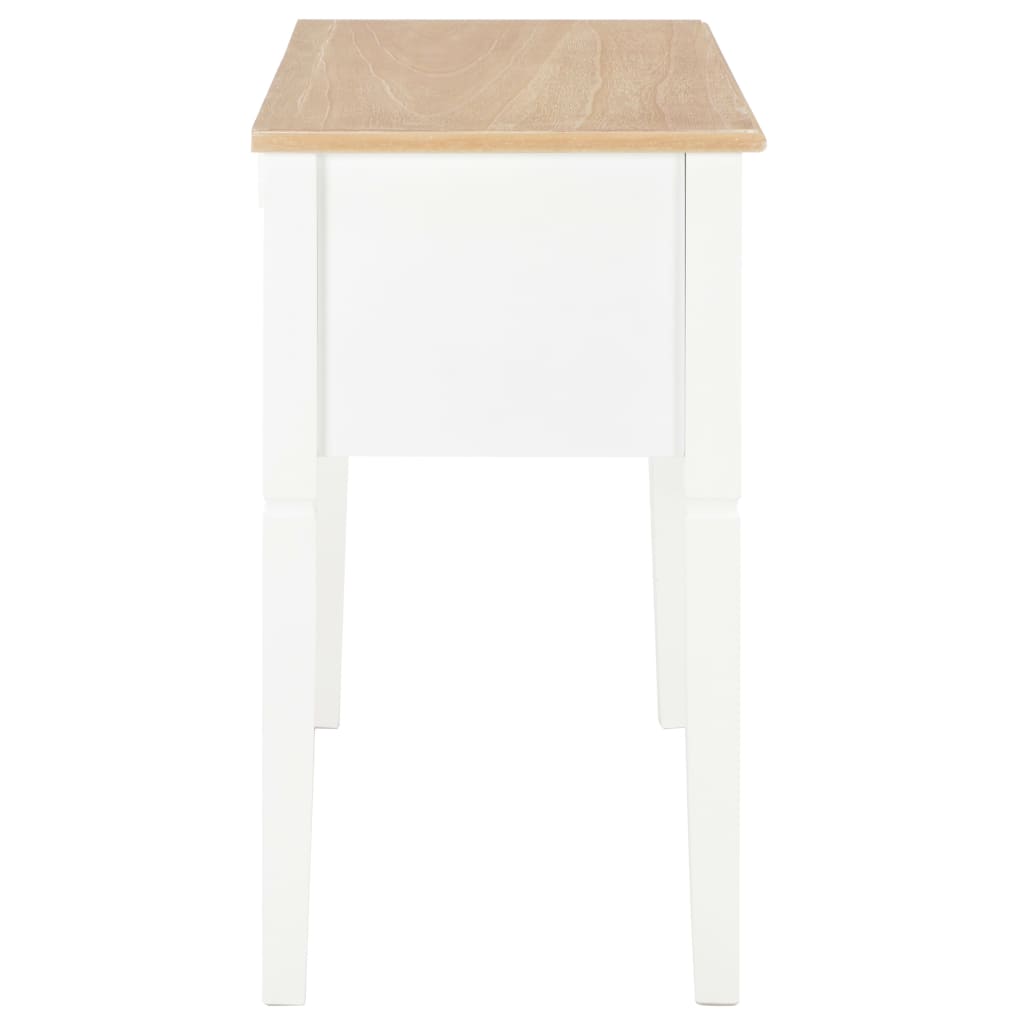 Schreibtisch Weiß 109,5 X 45 X 77,5 Cm Holz