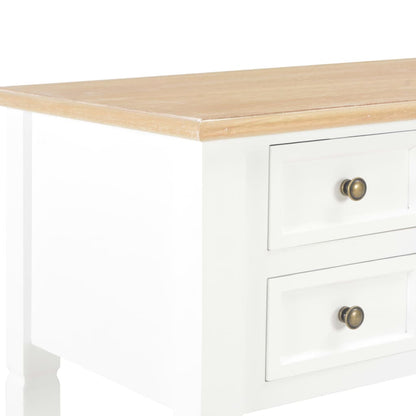 Schreibtisch Weiß 109,5 X 45 X 77,5 Cm Holz