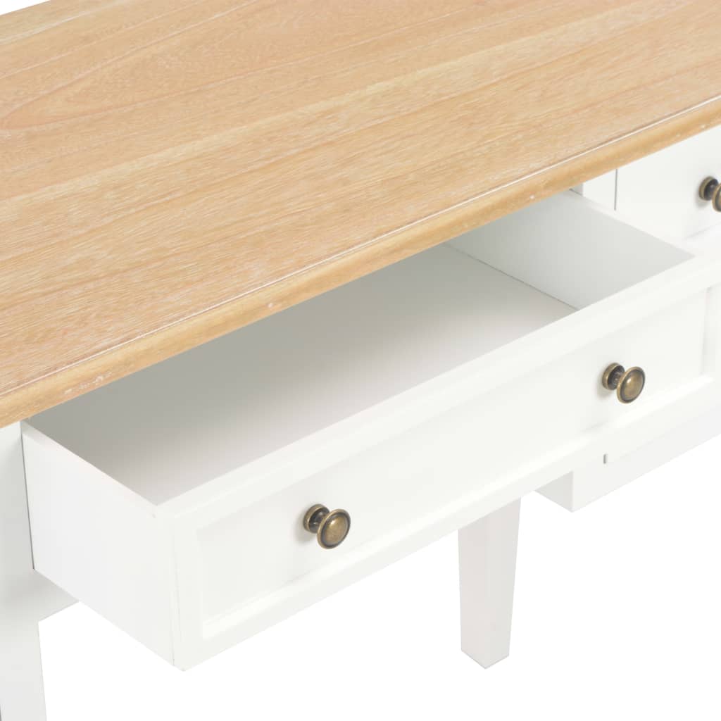Schreibtisch Weiß 109,5 X 45 X 77,5 Cm Holz